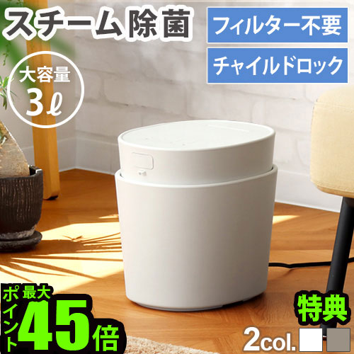 楽天市場】【選べる2大特典付】±0 スチーム式加湿器 H220加湿器