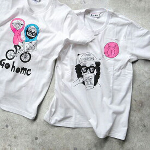 楽天市場 メール便ok Tシャツ メンズ レディース 半袖 ブランド あす楽14時迄 Chi Bee Tシャツ Go Home Good Morningデザイン 白 ホワイト クルーネック おしゃれ おもしろ かわいい プレゼント ペアルック E T Et Plywood Zakka インテリア雑貨