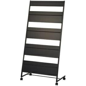 トヨダプロダクツ　パンフレットスタンド　ブラック　キャスター付　ＰＳ－７４０ＰＫ　１台 554-5629