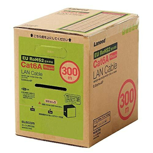 ELECOM(エレコム)LANケーブル ケーブルのみ CAT6A対応 単線 レングスマーク付 環境配慮パッケージ[...] LD-GPAL/BU300RS