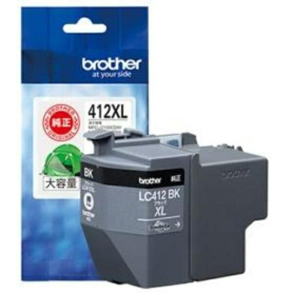 ブラザー　インクカートリッジ　ブラック　大容量　ＬＣ４１２ＸＬＢＫ　１個