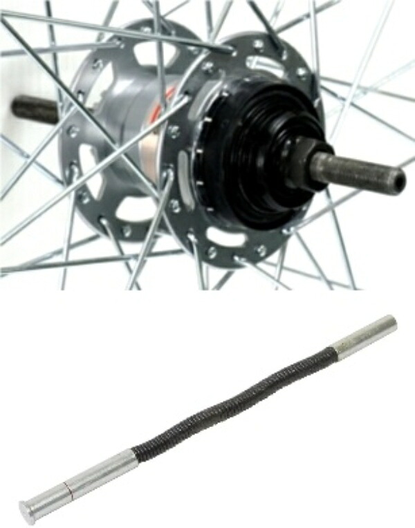 ステンレスリム26x1-3/8 内装3段ローラーブレーキ仕様 軸長191mm プッシュロッド付