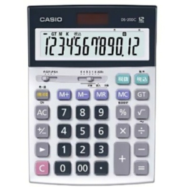 カシオ 本格実務電卓 日数＆時間計算 １２桁 デスクタイプ ＤＳ－２０ＤＣ－Ｎ １台