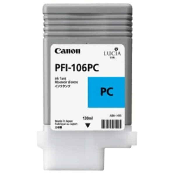 キヤノン インクタンク ＰＦＩ－１０６ＰＣ 顔料フォトシアン １３０ｍｌ ６６２５Ｂ００１ １個