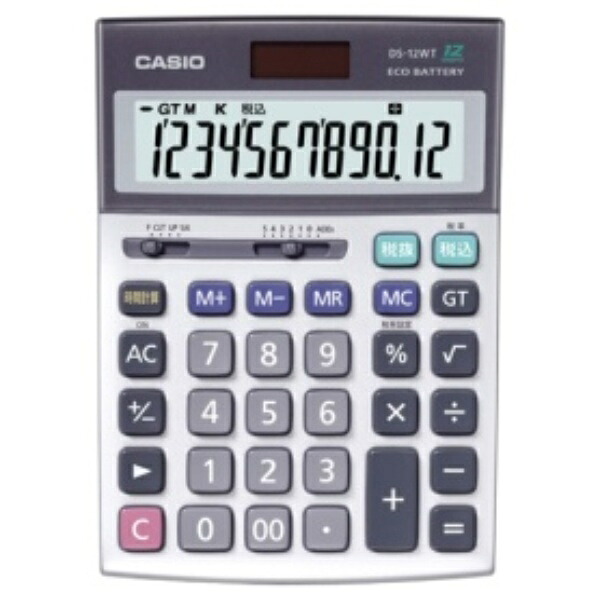 カシオ 本格実務電卓 １２桁 ＤＳ&minus;１２ＷＴ&minus;Ｎ １台｜ポッチ
