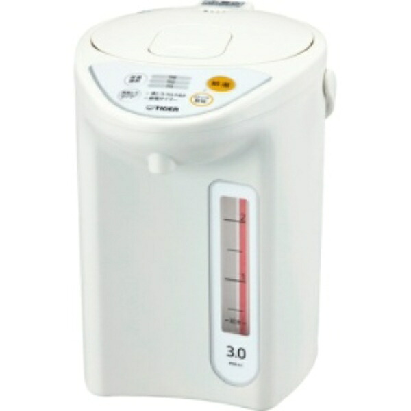 タイガー魔法瓶 マイコン電動ポット 3L ホワイト PDR−G301W 1台|ポッチ