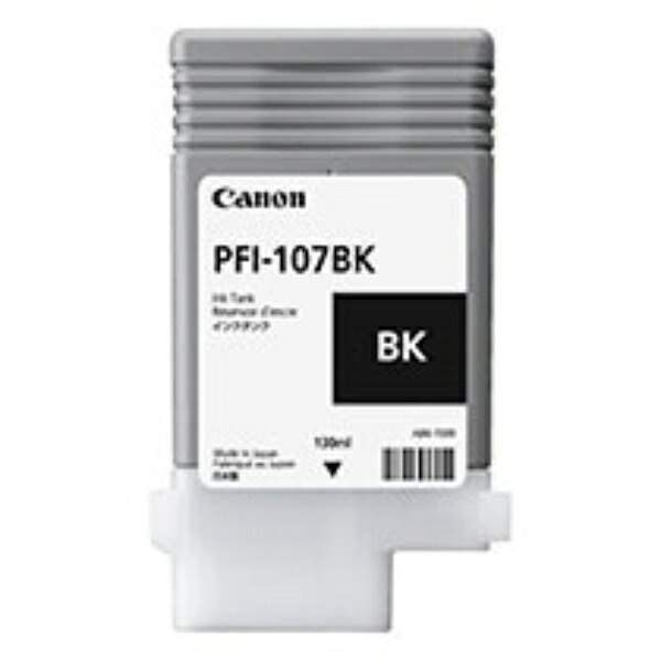 キヤノン インキ貯蔵タンク ＰＦＩ－１０７ＢＫ 染め料黒いこと １３０竓 ６７０５Ｂ００１ １個