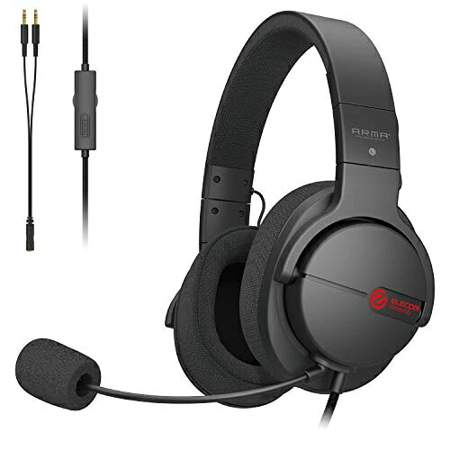 エレコム ゲーミングヘッドセット ARMA オーバーヘッド ブラック HS-ARMA100BK
