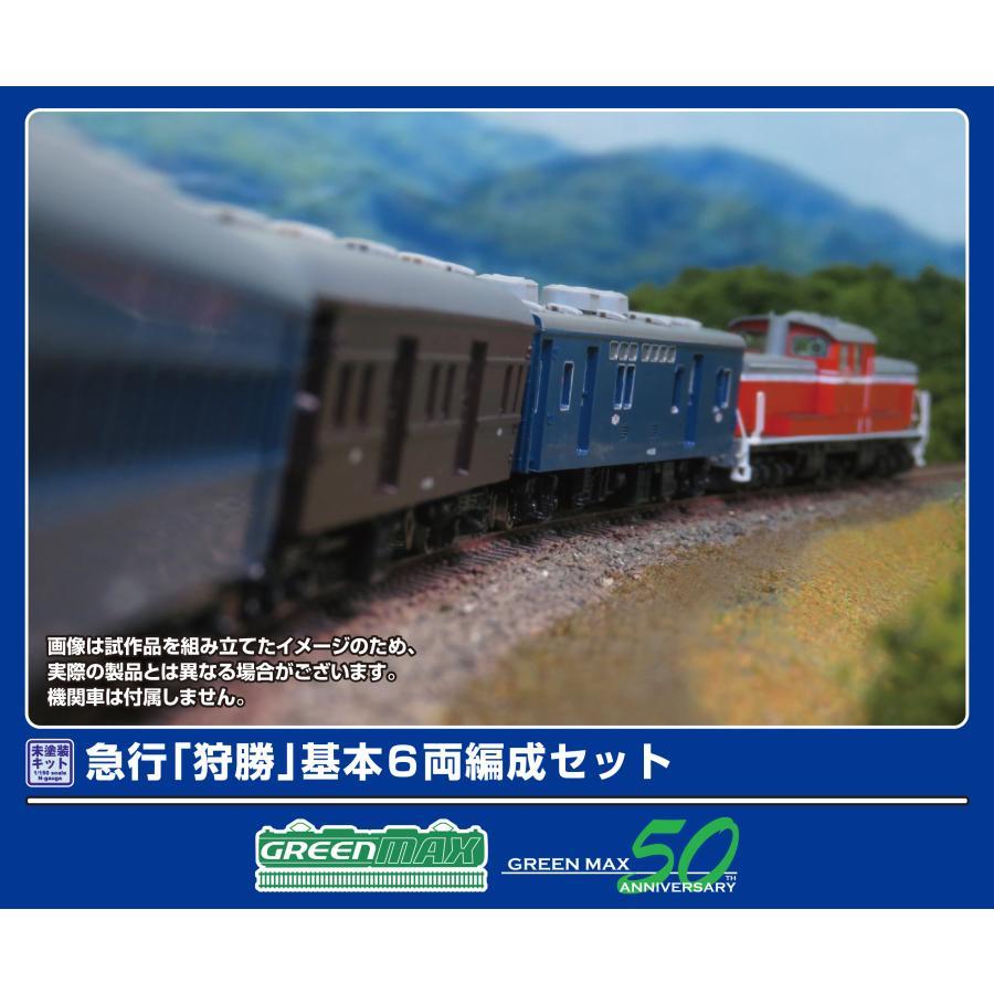 グリーンマックス Nゲージ 急行「狩勝」 基本6両編成セット 未塗装エコノミーキット 鉄道模型 客車 970