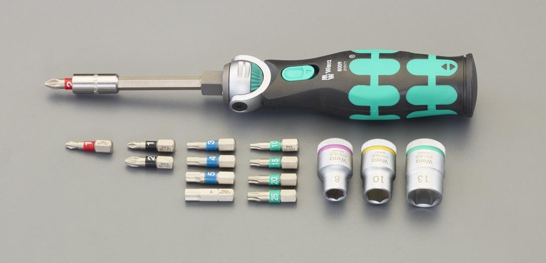 エスコ(esco) 3/8inDR (1/4inHex) コンビネーションドライバービットセット EA550BP-62 1仕掛ける