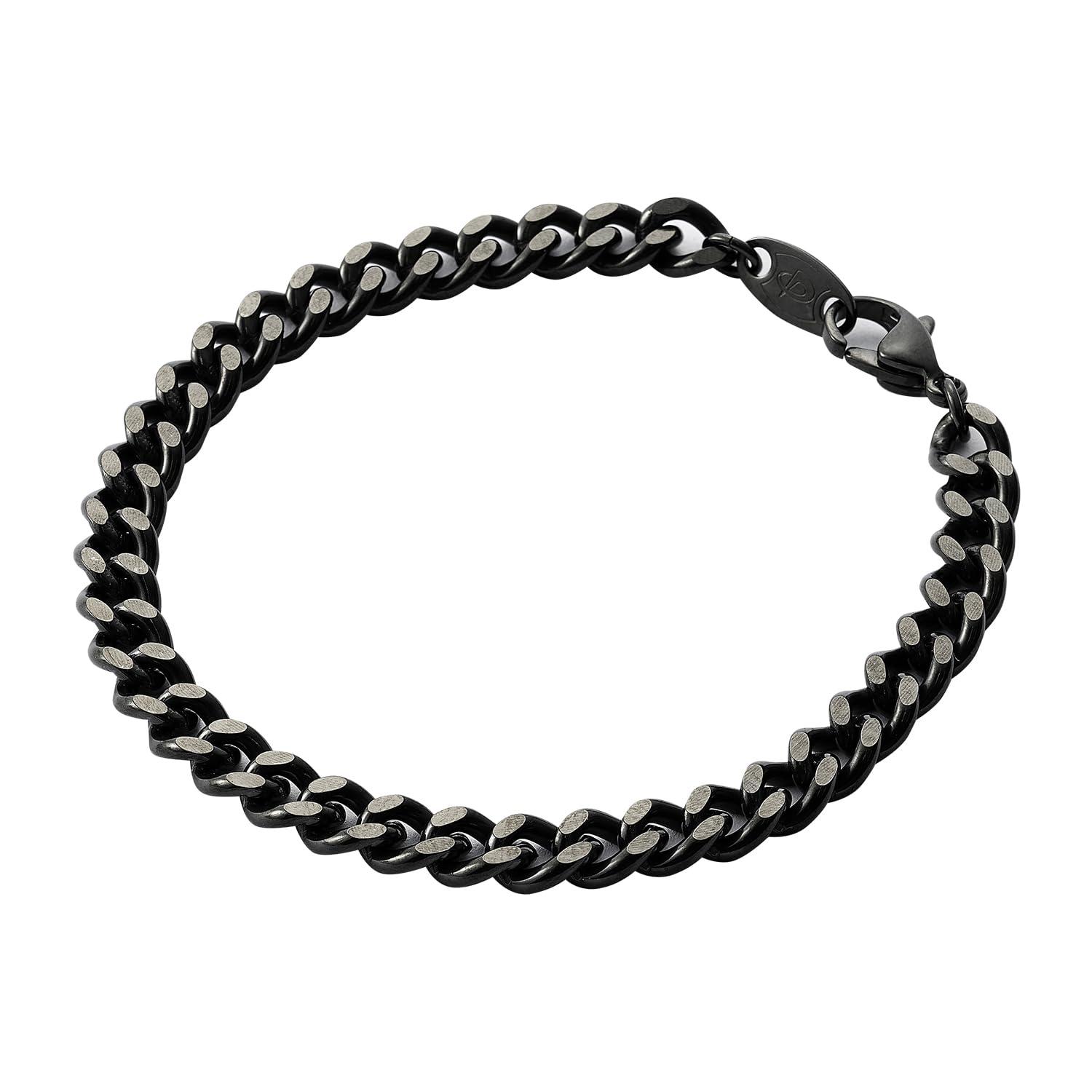 ファイテン(phiten) 炭化チタンチェーンブレスレット L 19cm 純チタン採用 炭化チタンコーティング ブラック アクセサリー 喜平 メンズ レディース｜ポッチ