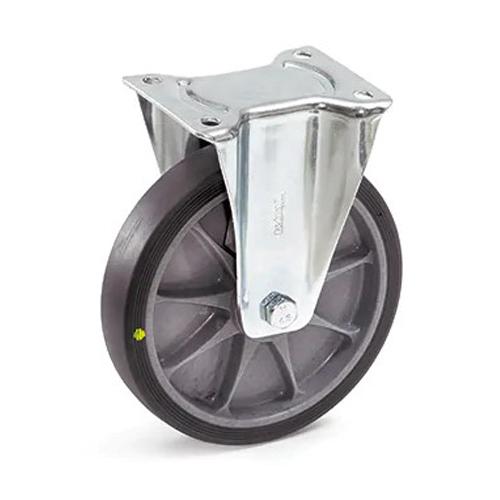 200mm キャスター 固定金具/TPEタイヤ/ESD EA986CF-200 1個