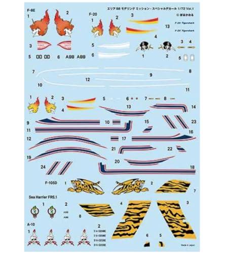 モデルアート(Modelart) 1/72 エリア88 スペシャルデカール Vol.1 プラモデル用デカール A88D-7201 (飛行機)画像