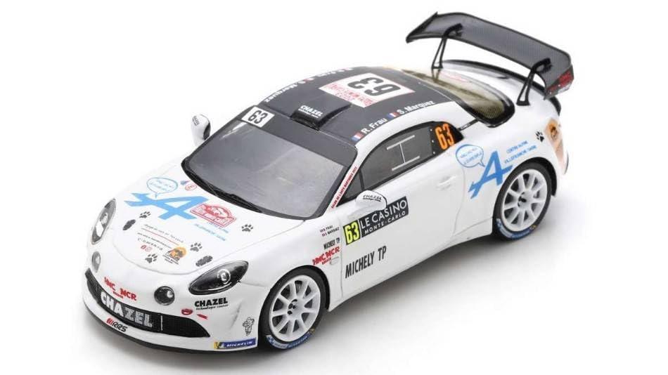 ☆ ぴかぴか光る 1/43 アルピーヌ A110 ラリー RGT シャゼル 科学技術 コルセ 2023 ラリー モンテカルロ #63 R.Frau/S.Marquez 車-乗り物のおもちゃ-おもちゃ
