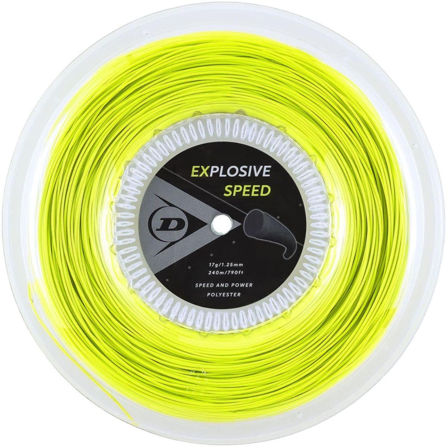 ダンロップ(DUNLOP) テニス 硬式テニス エクスプロッシブ・スピード ロールタイプ 240m イエロー 1.30mm DST12021