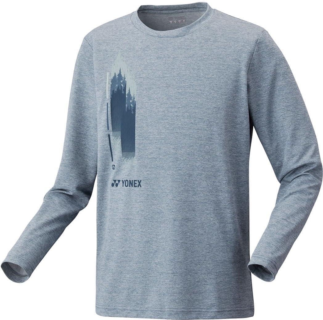 [ヨネックス] 長袖シャツ ユニロングスリーブTシャツ(フィットスタイル) フェルトブルー(590) O