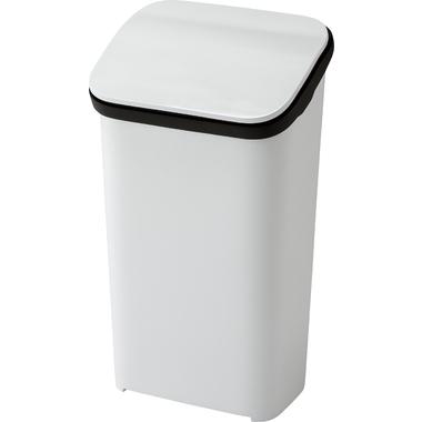 リス ゴミ箱 smooth スムース プッシュダストボックス20 20L ごみ箱 ダストボックス (メタル×ホワイト)