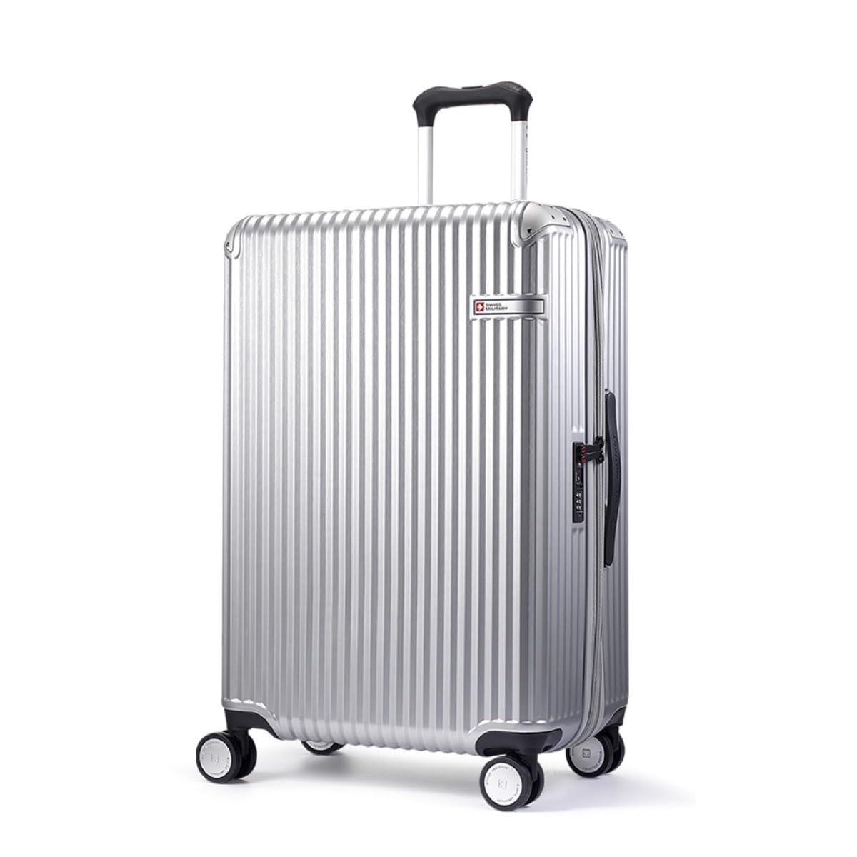 [スイスミリタリー] スーツケース ソーリオ 83L 71cm TSAロック SM-I226 SILVER メタリックシルバー (内装アップグレード版)｜ポッチ