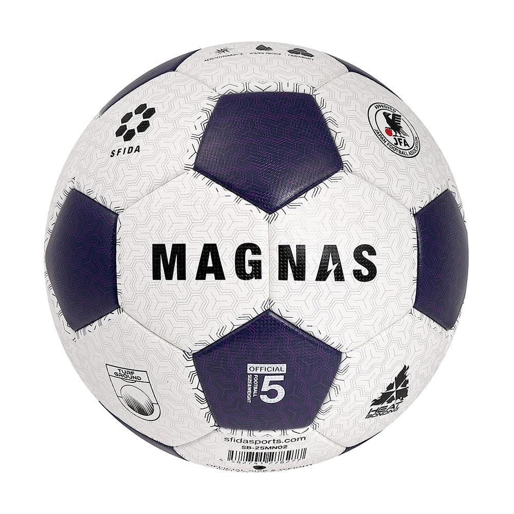 イミオ SFIDA(スフィーダ) MAGNAS 芝用 サッカーボール 5号サイズ ホワイト/パープル