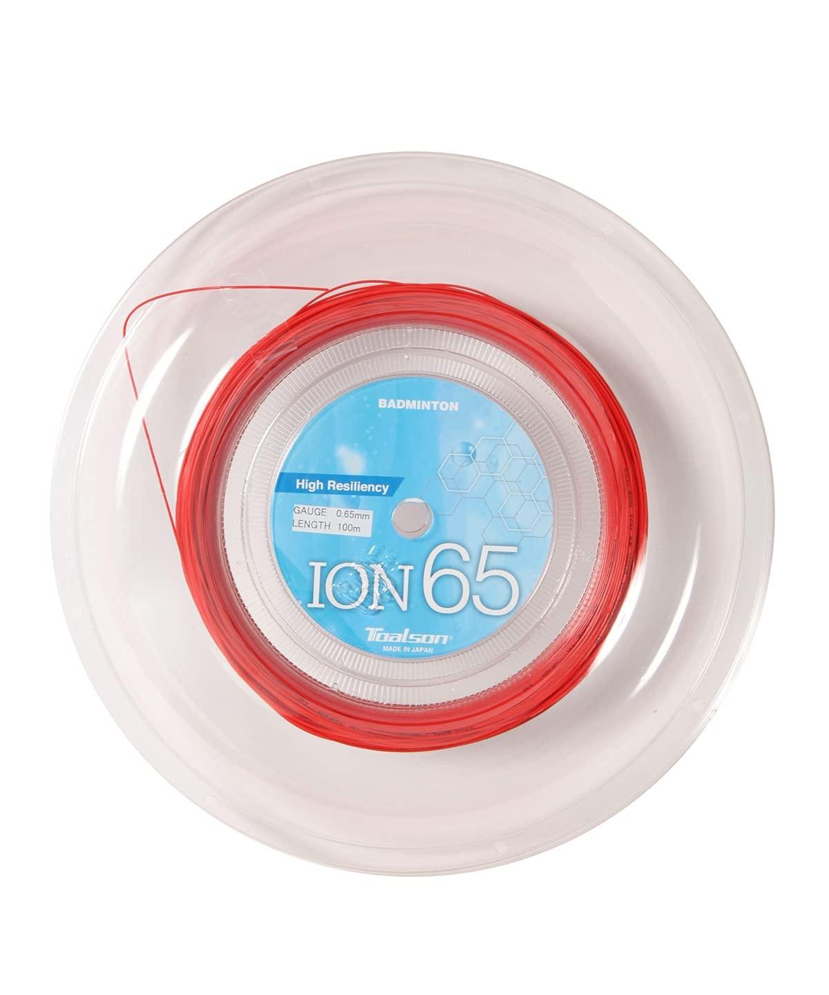トアルソン TOALSON ガット バドミントン用 渦巻形 イオン 65 (ION 65) 841651R 赤いこと