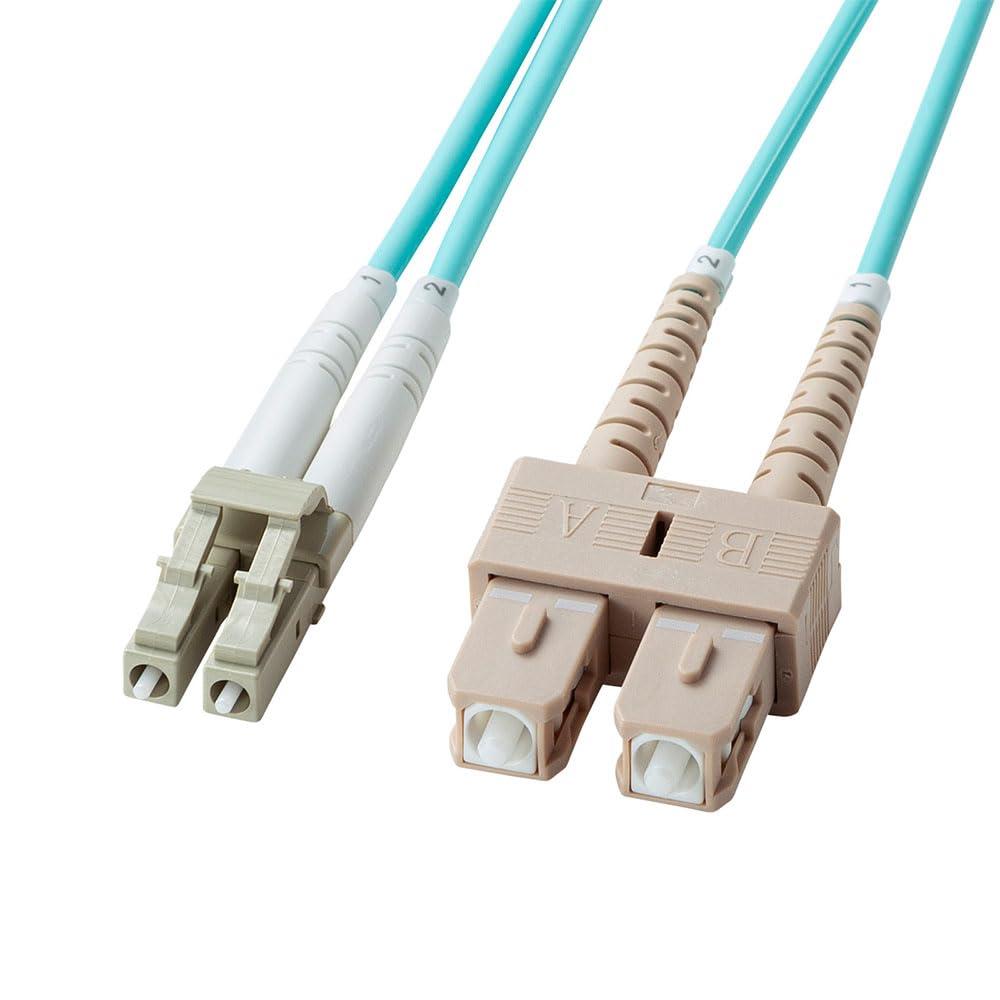 サンワサプライ 強化眼鏡型光衣料繊維有線テレビ マルチOM3・LC×2-SC×2・10m HKB-HOM3LCSC-10