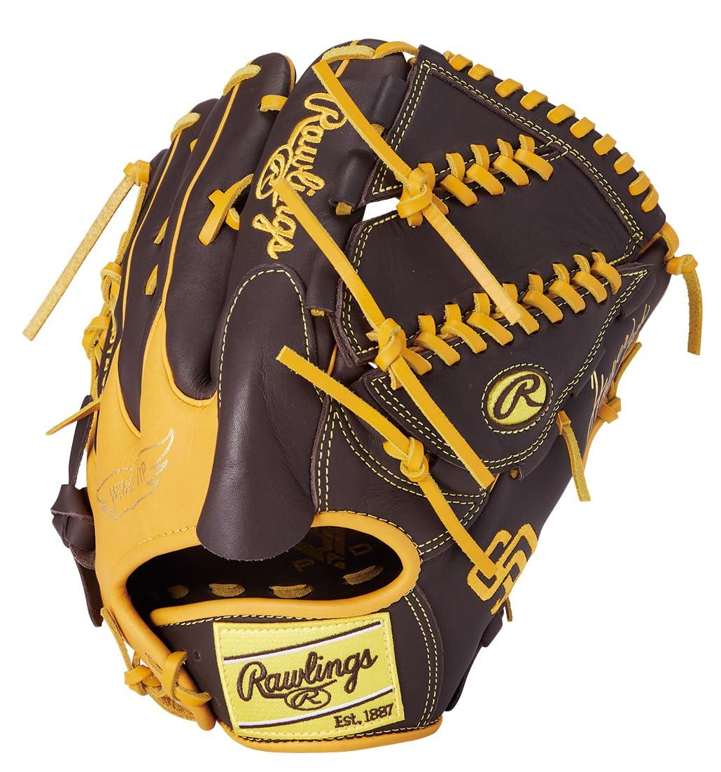 Rawlings(ローリングス)ベイスボール用 グローヴ 地球儀 軟式 成年者用 HYPER TECH MLB TEAM GR5HTMA15W パ御召しもの [ピッチャー用] 大きさ 11.75 ※右投げ用(押し手着付ける)