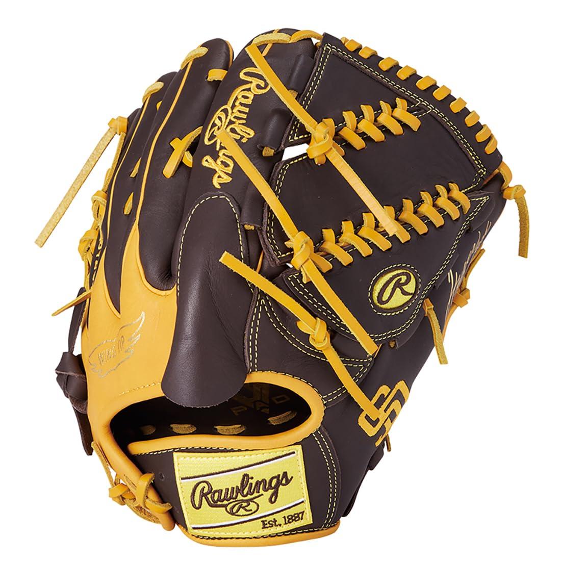 Rawlings(ローリングス)ベイスボール用 グローヴ 地球儀 軟式 成年者用 HYPER TECH MLB TEAM GR5HTMA15W パ御召しもの [ピッチャー用] 大きさ 11.75 ※左投げ用(右寄り着付ける)