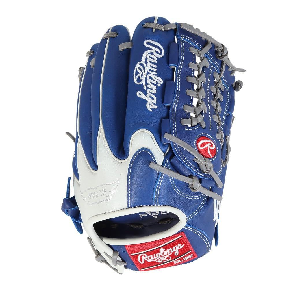 Rawlings(ローリングス)ベイスボール用 グローヴ 地球儀 軟式 成年者用 HYPER TECH MLB TEAM GR5HTMN55W ドジャース [オールフィールダー用] 大きさ 11.75 ※右投げ用(押し手着付ける)