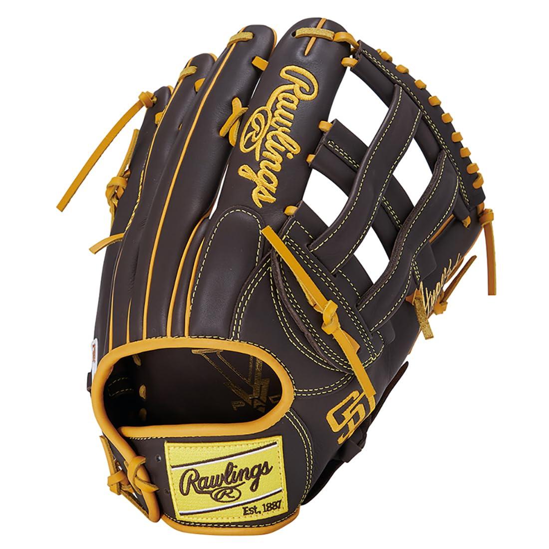 Rawlings(ローリングス)ベイスボール用 グローヴ 地球儀 軟式 成年者用 HYPER TECH MLB TEAM GR5HTMY719 パ御召しもの [外野手手用] 大きさ 12.75 ※左投げ用(右寄り着付ける)