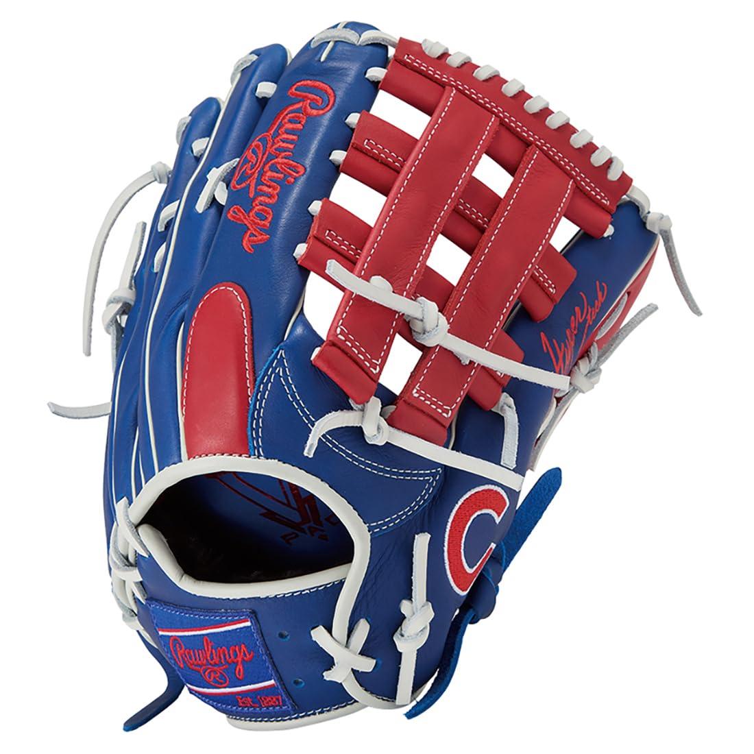 Rawlings(ローリングス)ベイスボール用 グローヴ 地球儀 軟式 成年者用 HYPER TECH MLB TEAM GR5HTMB88MG カブス [外野手手用] 大きさ 12.5 ※左投げ用(右寄り着付ける)
