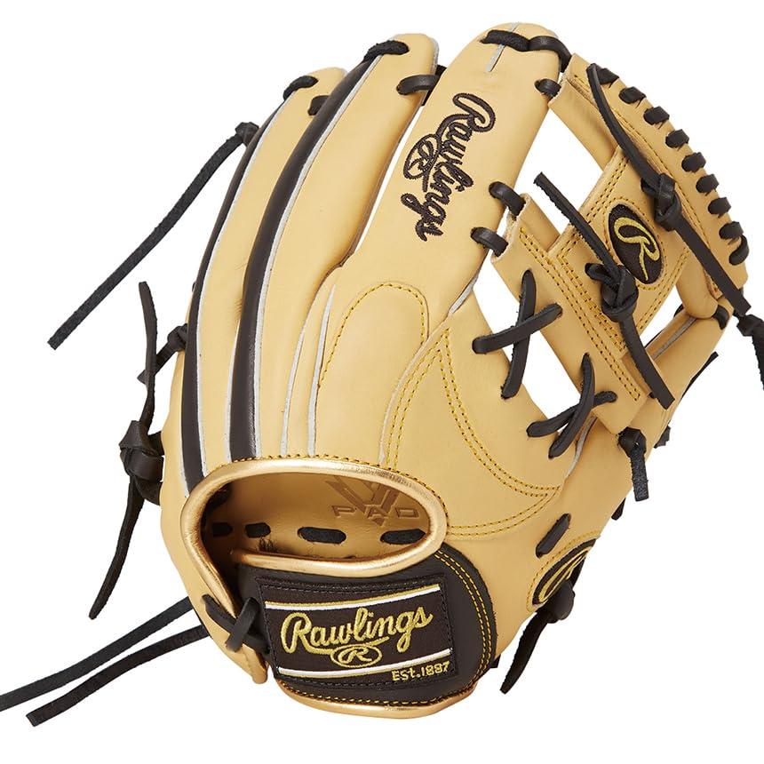 Rawlings(ローリングス)野球用 グラブ グローブ 軟式 JR. 子供 ジュニア HYPER TECH COLOR SYNC GJ5HTCN6L キャメル/ブラック [オールラウンド用] サイズ L ※右投げ用(左手着用)｜ポッチ