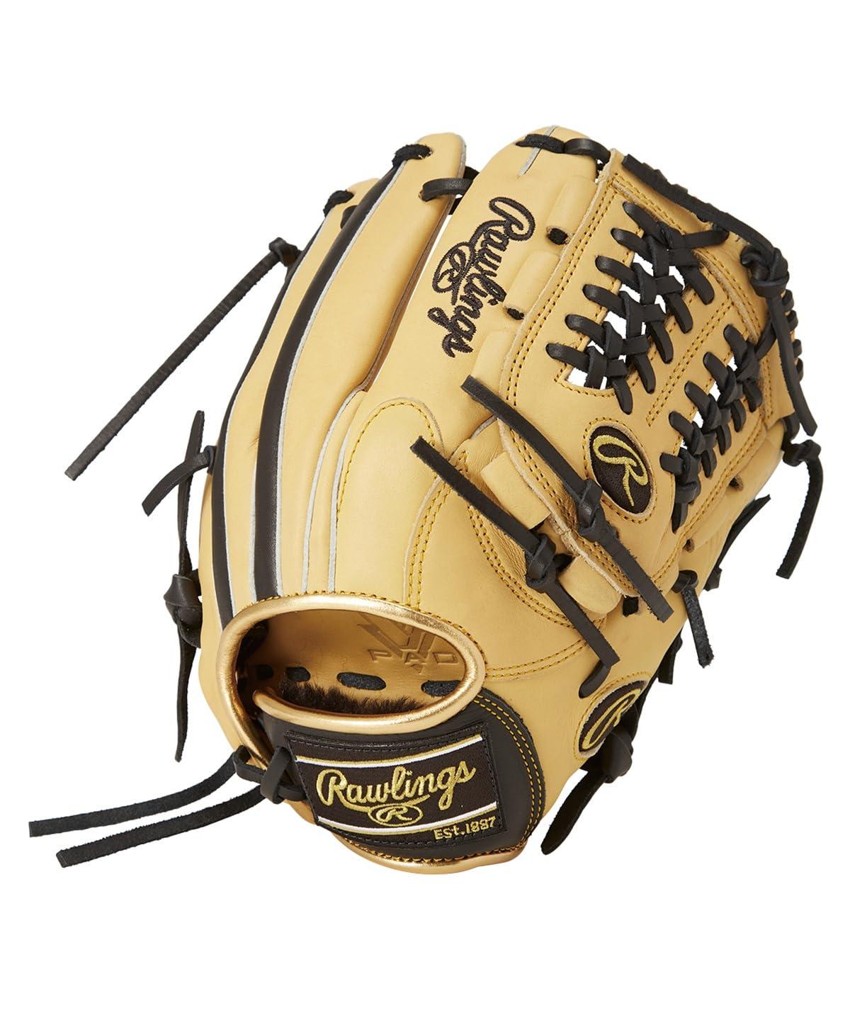 Rawlings(ローリングス)野球用 グラブ グローブ 軟式 JR. 子供 ジュニア HYPER TECH COLOR SYNC GJ5HTCN6L1 キャメル/ブラック [オールラウンド用] サイズ L ※右投げ用(左手着用)｜ポッチ
