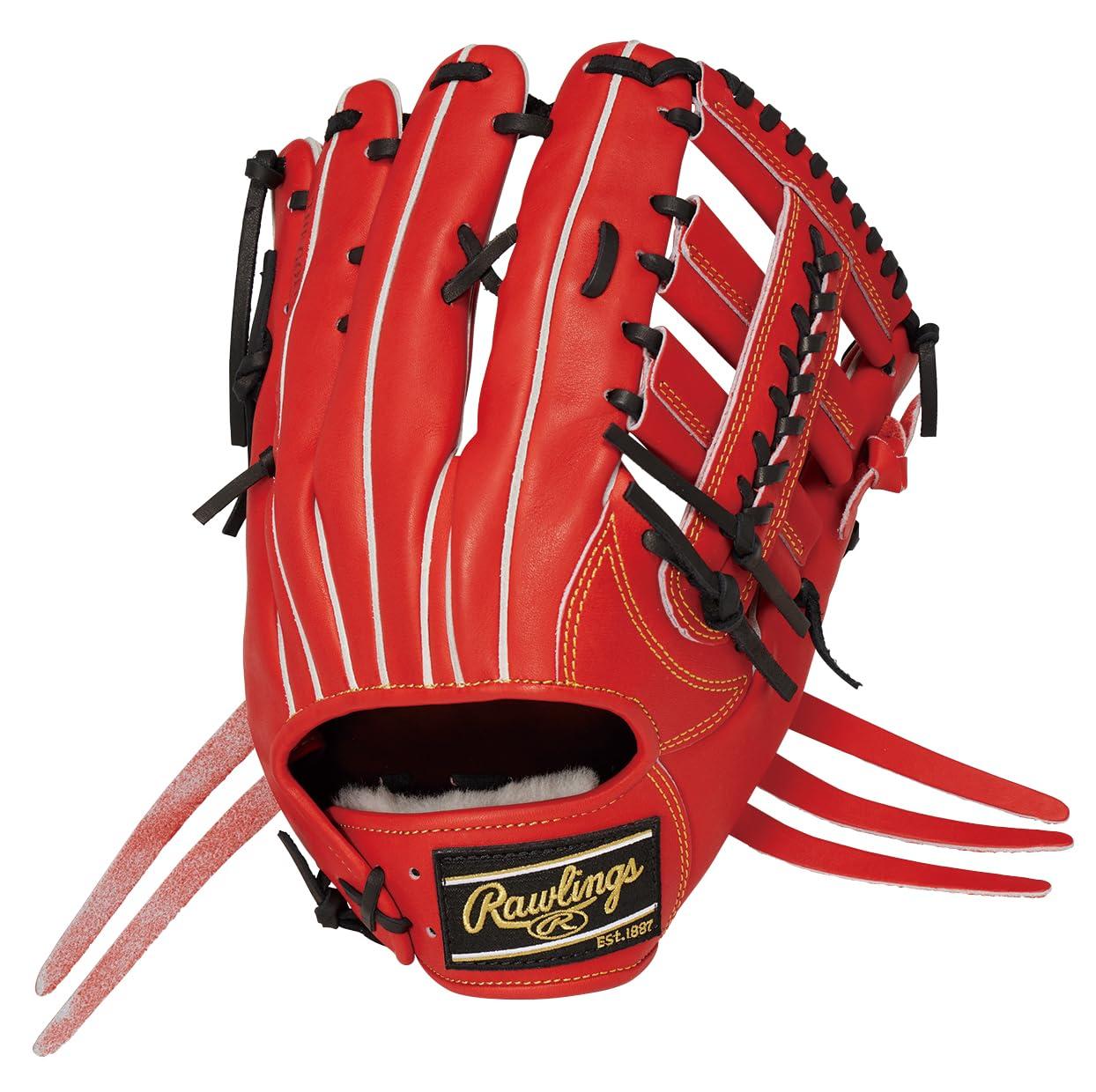 ローリングス(Rawlings) ベイスボール用 成年者用 硬式 PRO PREFERRED [外野手手用] 大きさ13 GH3PRY70 Rオレンジ色 ※ 左投げ用(右寄り着付ける)