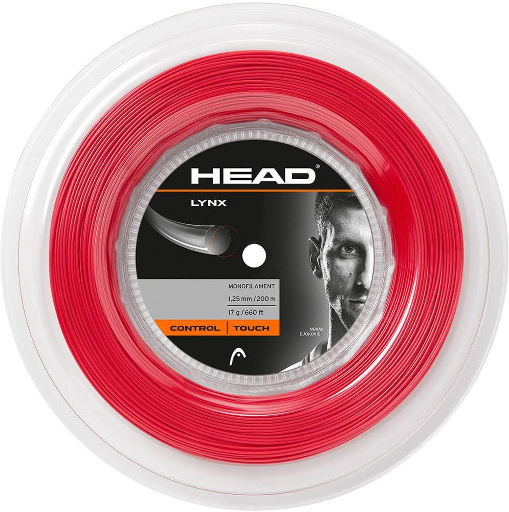 ヘッド リンクス レッド HEAD LYNX RED 200m ロール ガット ポリエステル 硬式テニス ストリング 1.25mm [並行輸入品]