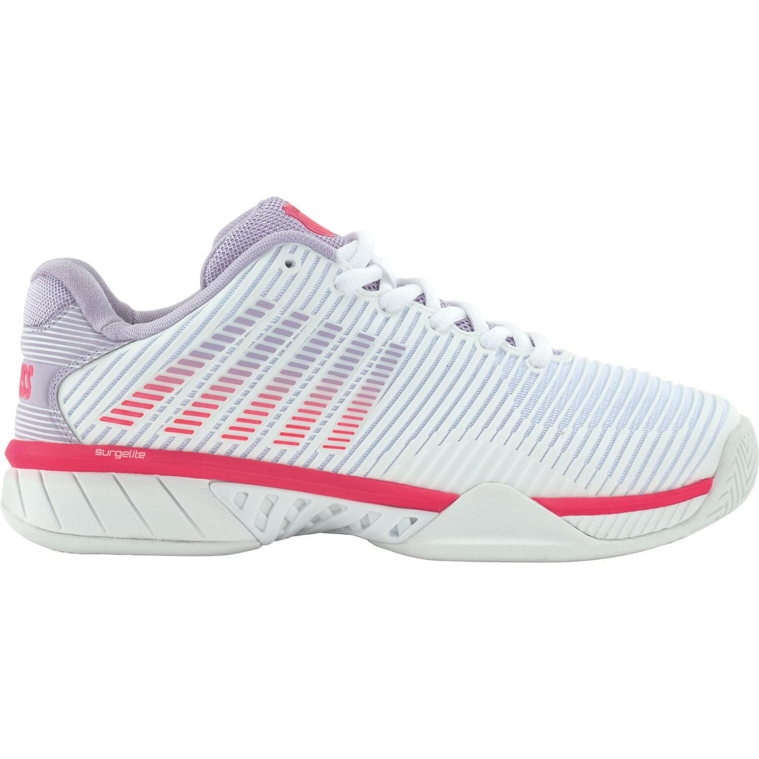 [ダンロップ] DOUNLOP テニスシューズ K-SWISS (ケー・スイス) Hypercort Express 2 Women オールコートモデル 25SS ホワイト×パープル KS96613182WP 24.0cm