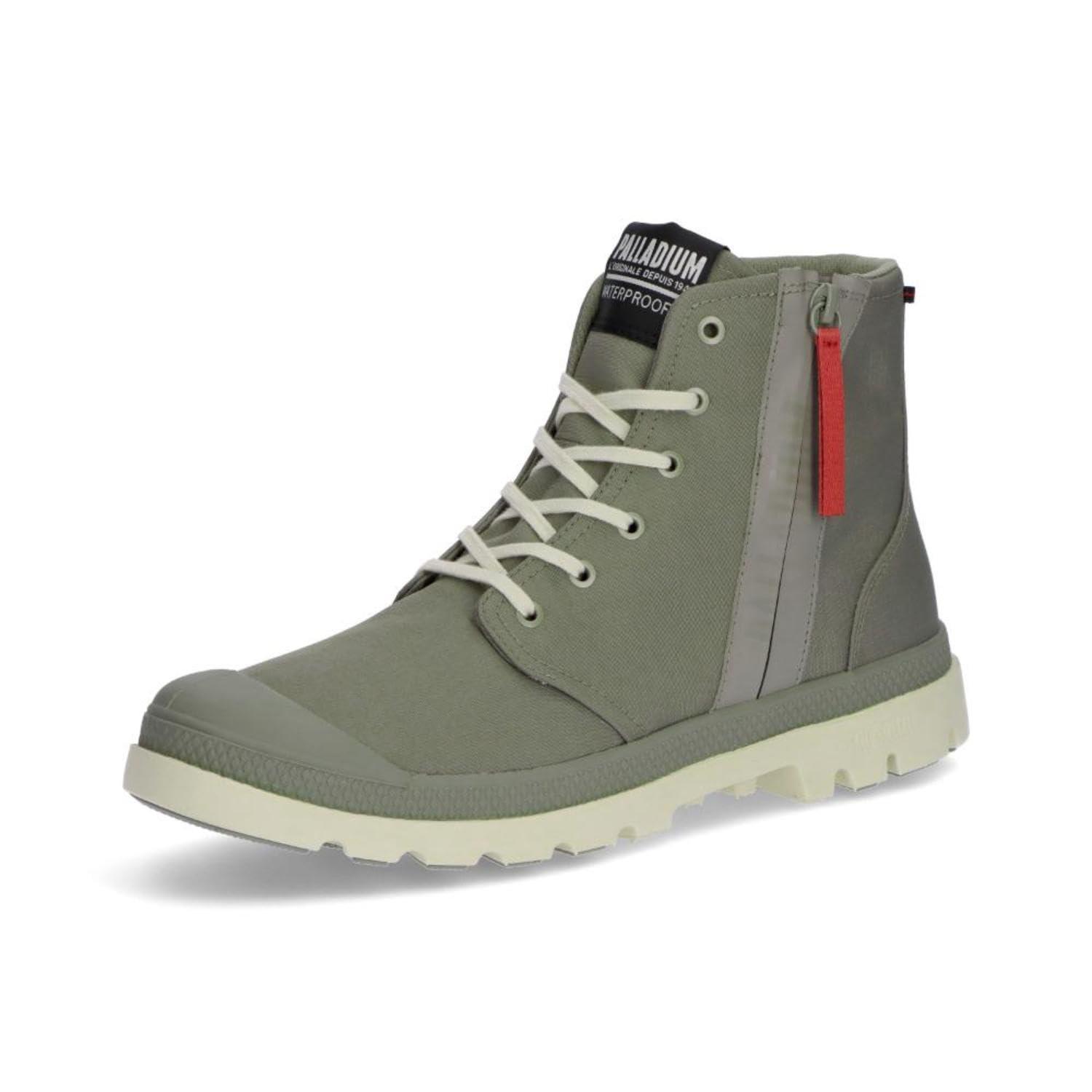 [パラディウム] 防水スニーカー PAMPA HI SEEKER 2 LITE+ WP+ サイドジップ付 VETIVER/WHITE(352) 24.5 cm