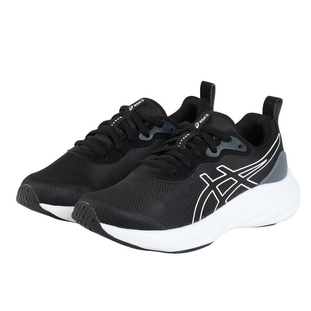 [レーザービーム] 運動靴 asics 軽量 レースアップ MO 25 キッズ 001(ブラック/ホワイト) 23.5 cm 3E