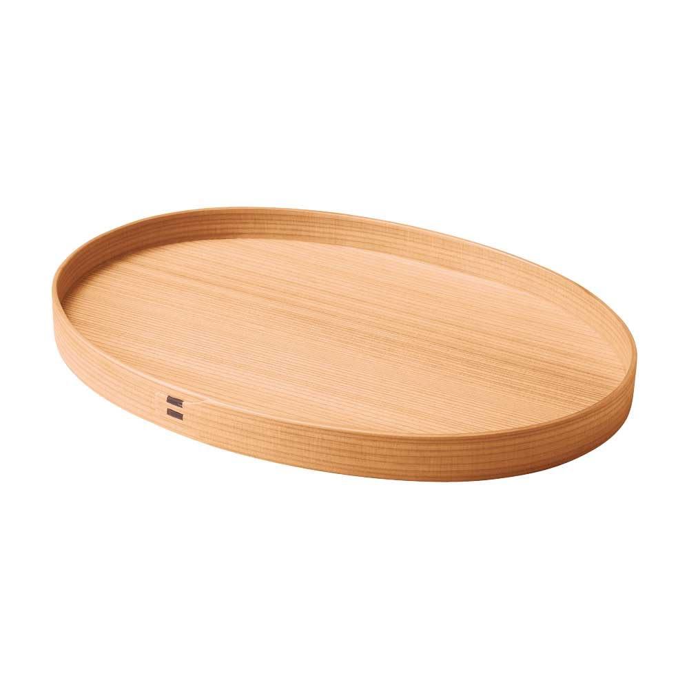 ヤマコー 大館曲げわっぱ オーバル盛器 中 26x18xH3cm 20297｜ポッチ 8,207円
