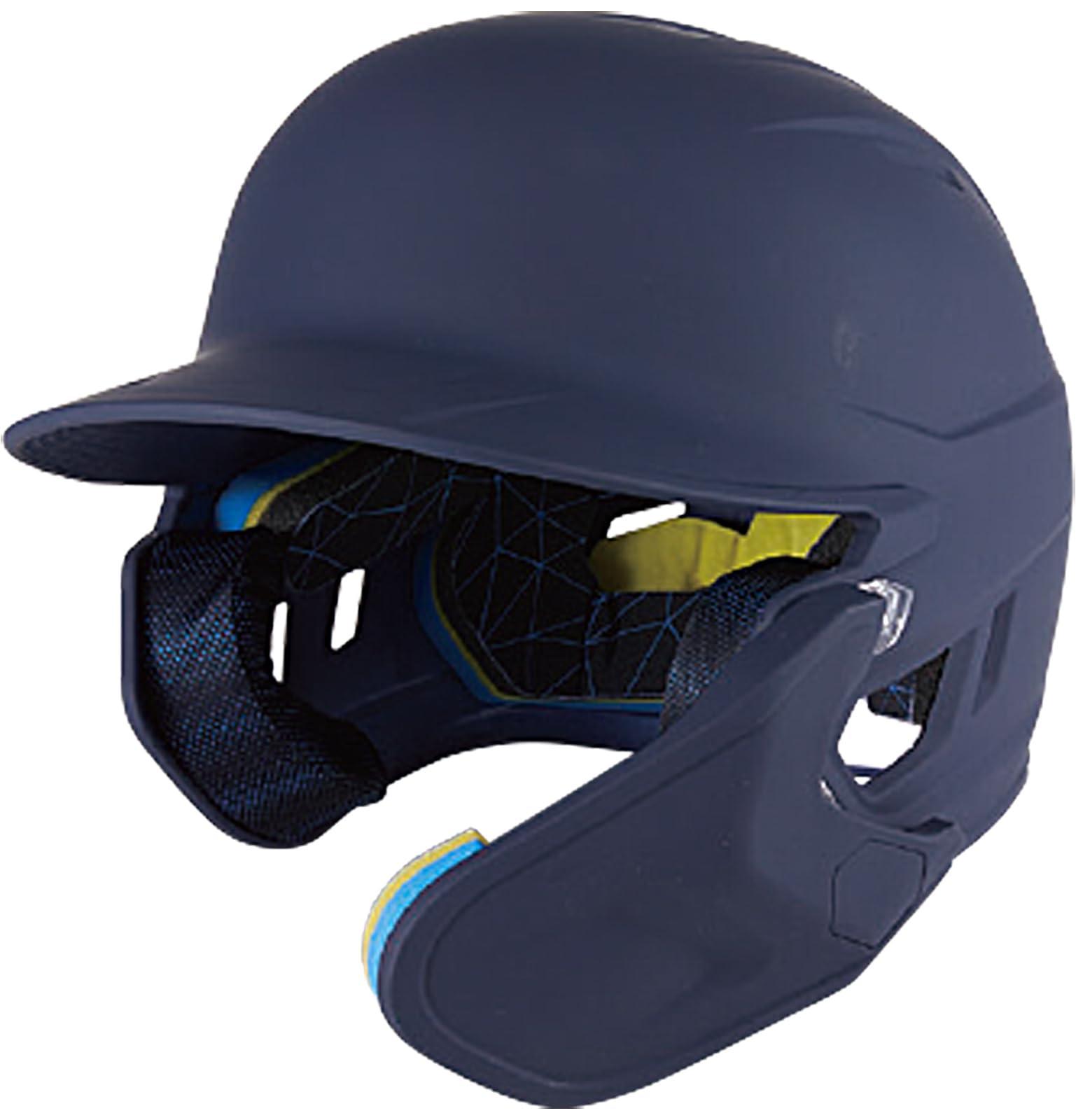 Rawlings(ローリングス)野球 大人用 硬式用 MACH ヘルメット アジャスト 顎ガード付き(艶消し) 右打者用 MA07S ネイビー サイズ フリー ヘルメット専用袋付属