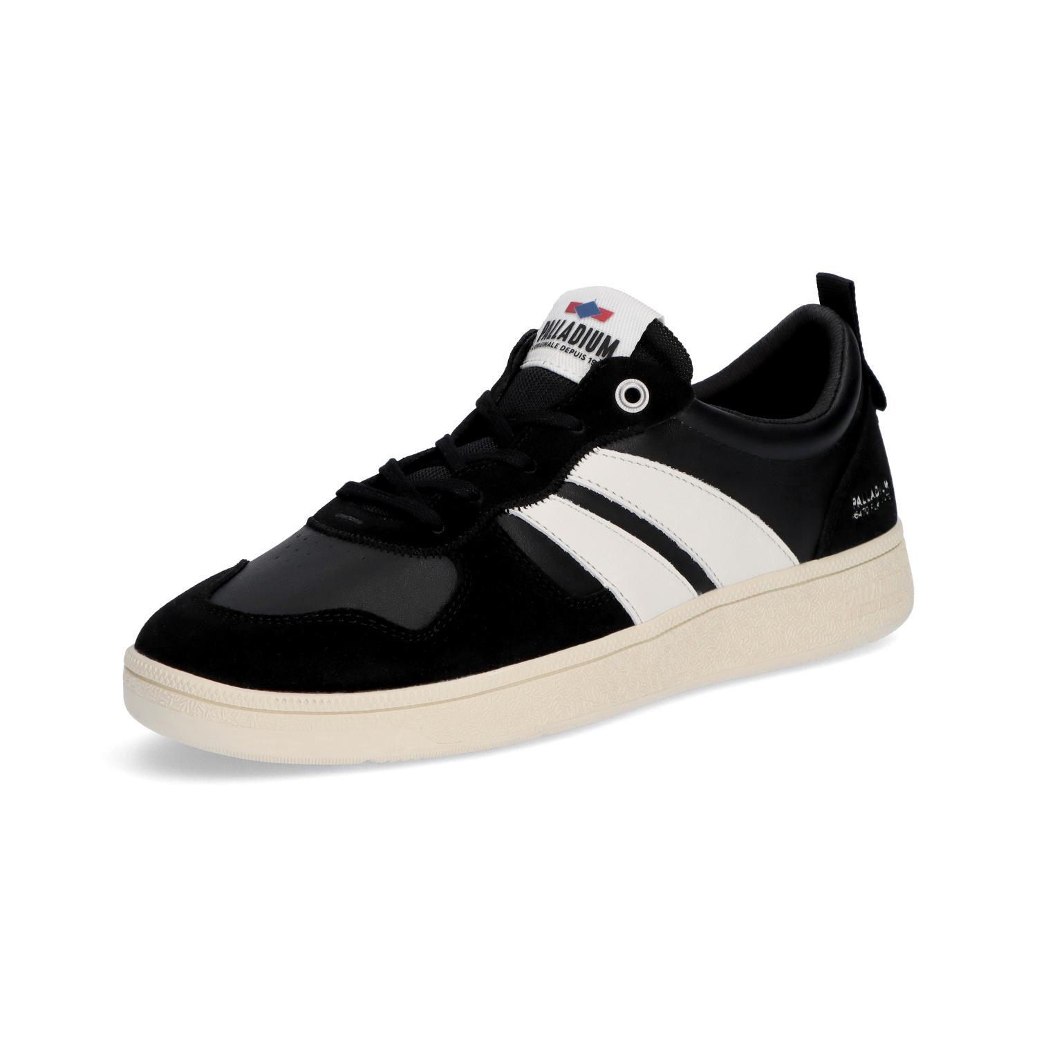 [パラディウム] ローカットスニーカー PALLACUP FLAME LTH BLACK/CREME WHITE(070) 23.0 糎