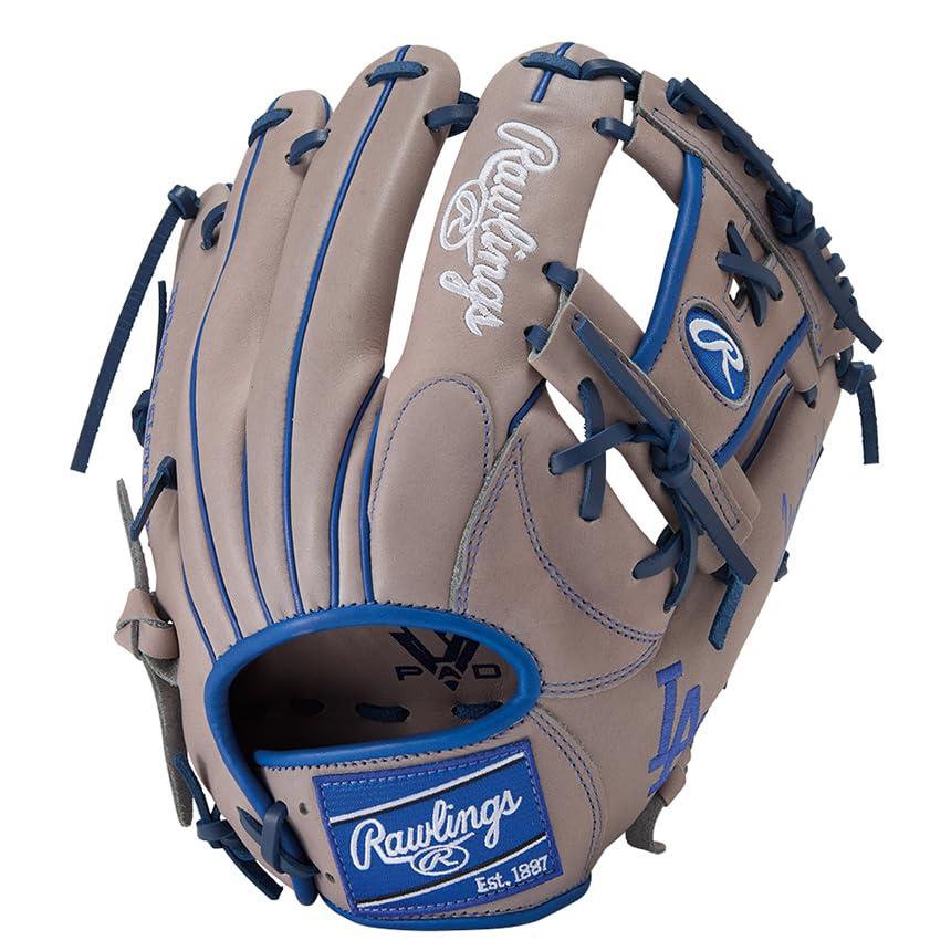ローリングス(Rawlings) ベイスボール用 グローヴ 地球儀 軟式 HYPER TECH MLB TEAM GR5HTMN62 内野手手用 ドジャース2 11.25in ※右投げ用