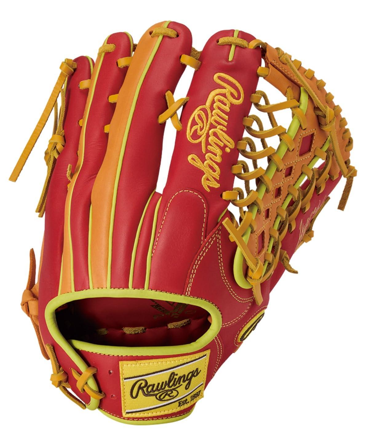 ローリングス(Rawlings) 野球用 グラブ グローブ 軟式 HYPER TECH COLOR SYNC GR5FHTCY719 外野手用 スカーレット/オレンジ 12.75インチ ※右投げ用