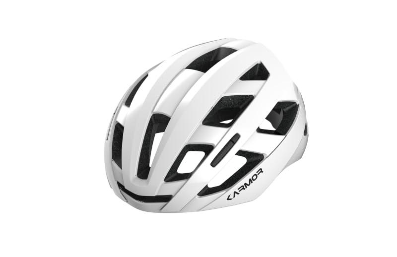 Karmor(カーマー)自転車,大人用ヘルメット BREEO(ブリーオ) ホワイト L アジアンフィット・JCF(公財)日本自転車競技連盟 公認