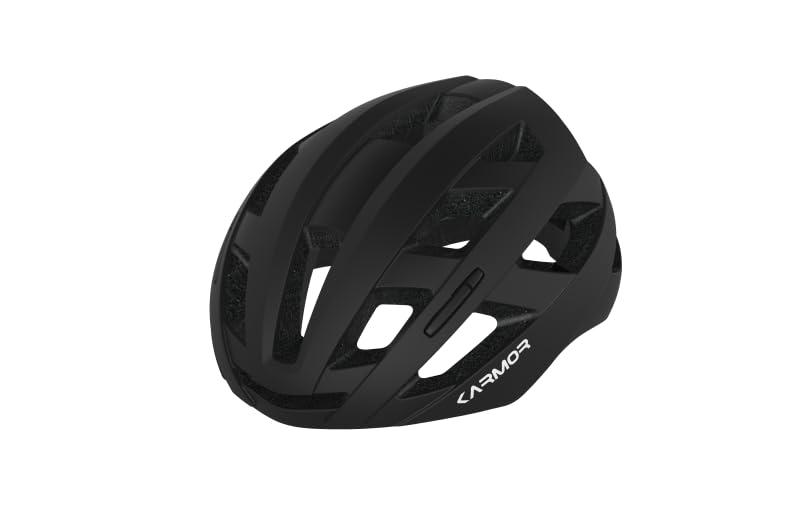Karmor(カーマー)銀輪,成年者用安全帽 BREEO(ブリーオ) 引っ敷き黒いこと L アジアン填まる・JCF(公財)日本銀輪引きくらべる合従連衡 お墨付き