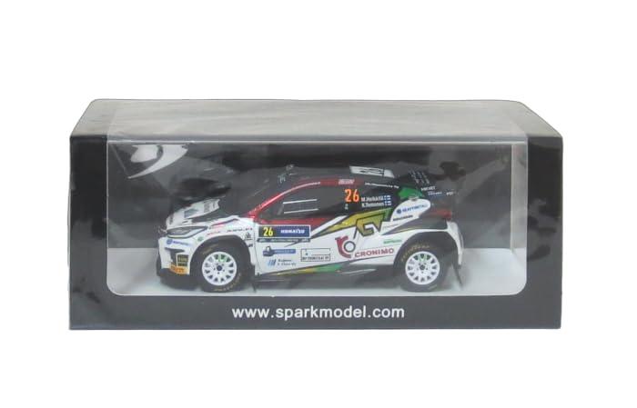 スパーク 1/43 トヨタ GRヤリス Rally2 2024 ラリー・スウェーデン WRC2 5位 #26 M.ヘイッキラ 完成品 スポンサーロゴ表示汎用ミニカー