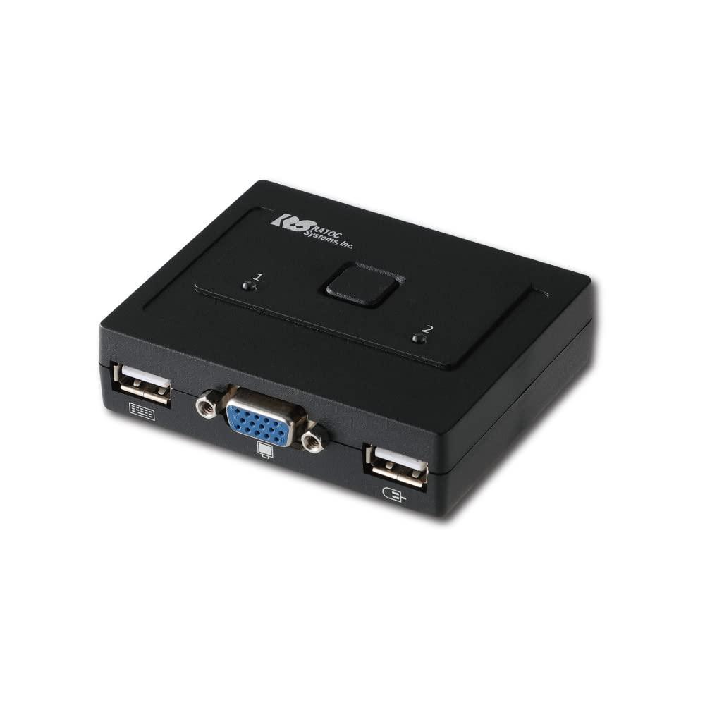 ラトックシステム VGA パソコン 切替器 2台用 RS-230U パソコン 2台 モニター 1台 切り替え VGA PC切替器 2台 ディスプレイ CPU切替器 2台 CPU切替器 VGA CPU切替器 KVM 切替器 2台 KVMスイッチ VG...