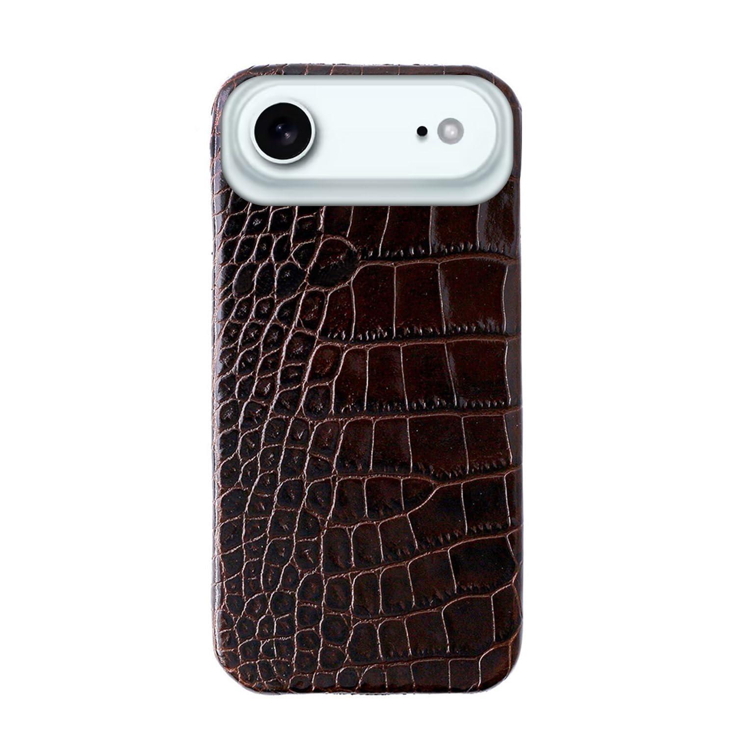 ABBI SIGNATURE iPhone Air 用 ケース 日本製 イタリアン本革 LIPARI バックカバー [ MagSafe対応 クロコ型押し ベジタブルタンニンレザー 革職人ハンドメイド スリム デザイン 無線充電対応 ] ABS277...