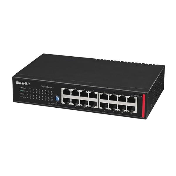 緩衝装置置き目 度合い2 Giga アンマネージスイッチ 16界面 黒いこと BS-GU2216 1台