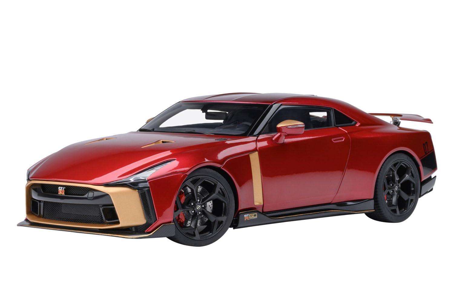 オート美術 (AUTOart) 1/18 ニッサン GT-R50 by ITALDESIGN (メタリック・赤いこと/ゴールド) 成し遂げる品 77514