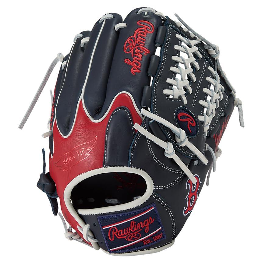 ローリングス(Rawlings) ベイスボール用 グローヴ 地球儀 軟式 HYPER TECH MLB TEAM GR5HTMN55W オールフィールダー用 赤いこと靴下 11.75in ※右投げ用